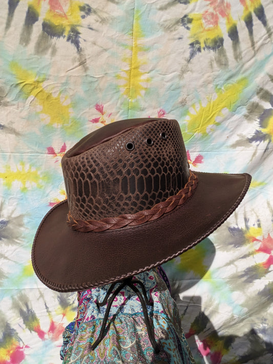 Brown Python Aussie Hat
