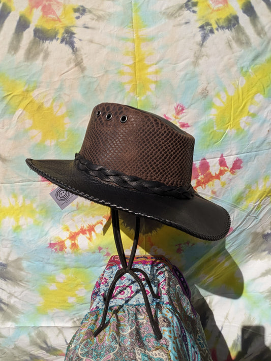 Black Python Aussie Hat