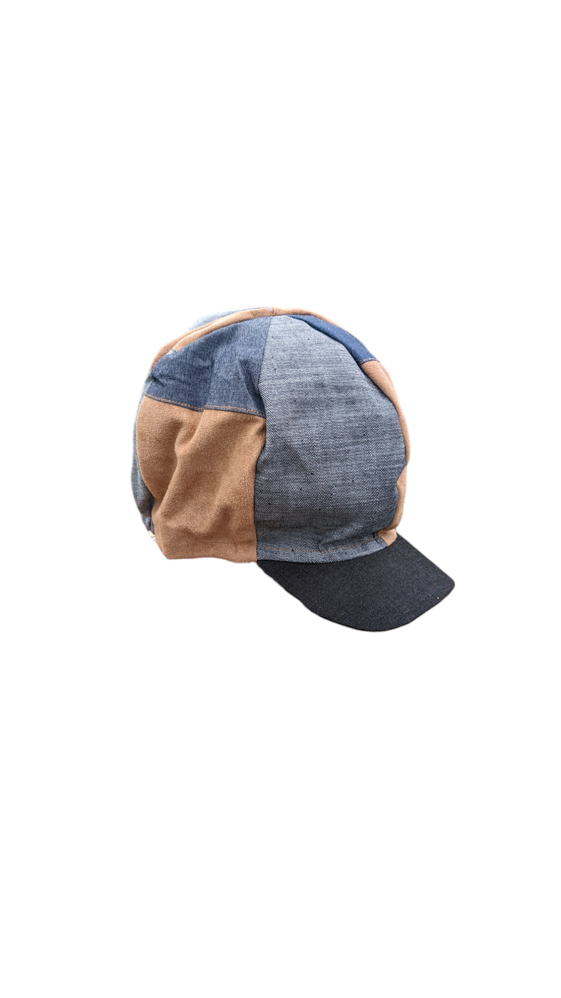 Gypsy Rose Faux Suede and Denim AppleJack Slouchy Hat