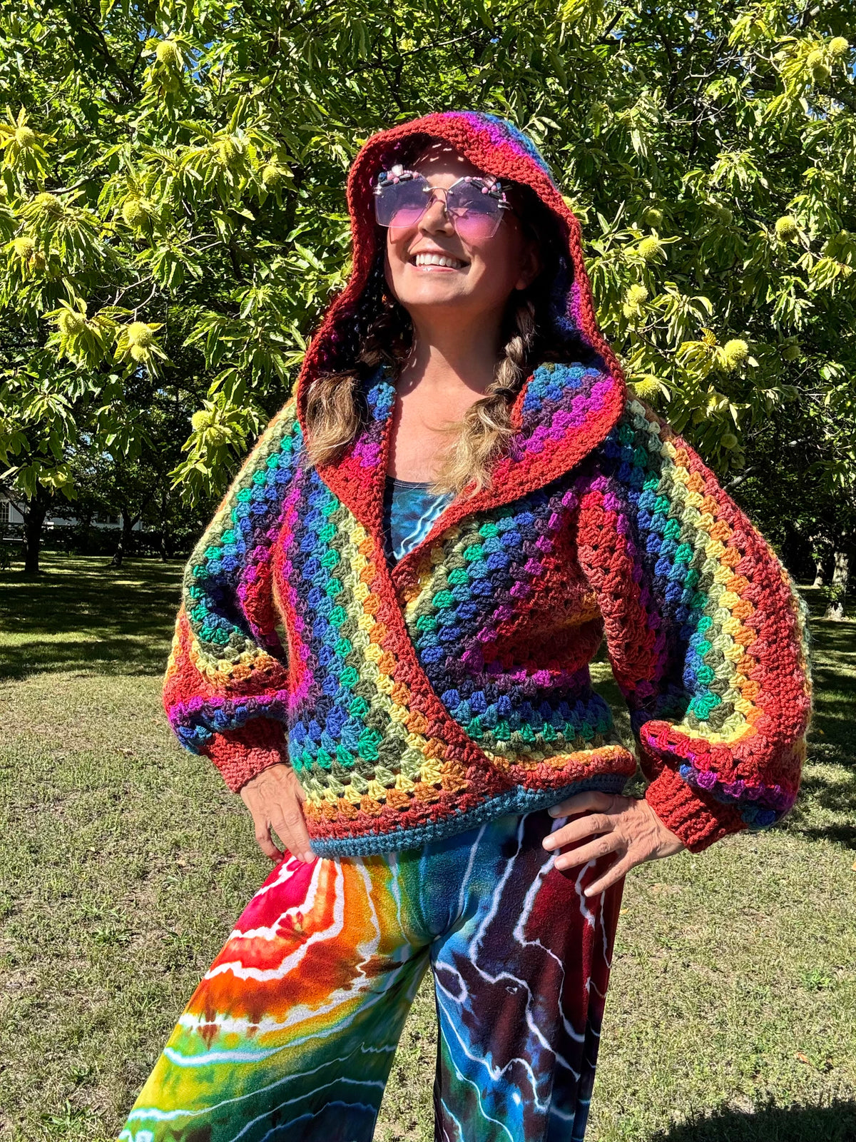 Whimsy Jacket with sun & moon chakra patches