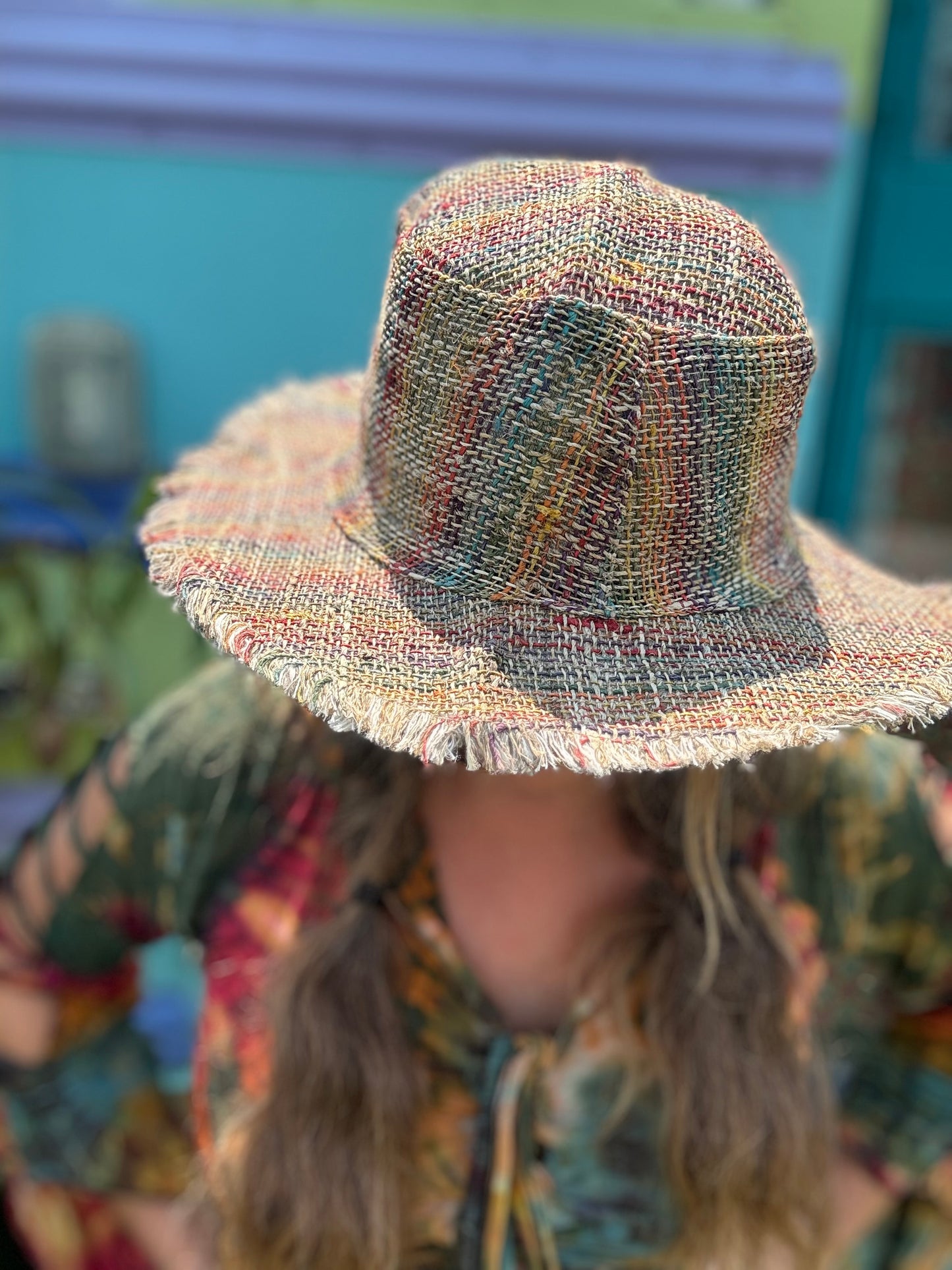 Woven Hemp Hat with Stash Pocket