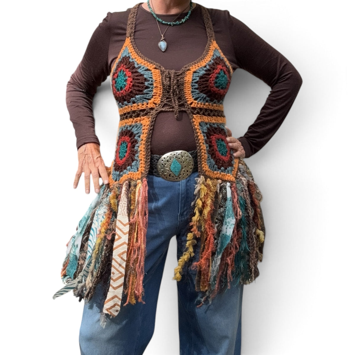 Handmade Crochet Fivefold Vest