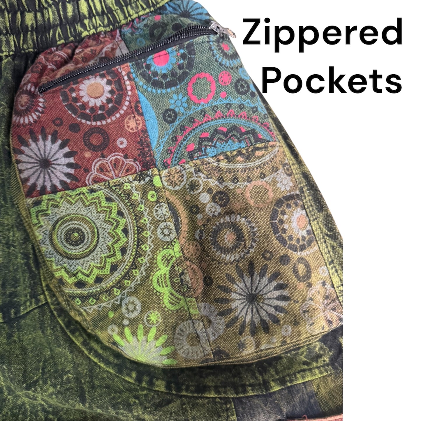 Stonewashed Olive Green Mushroom Shorts
