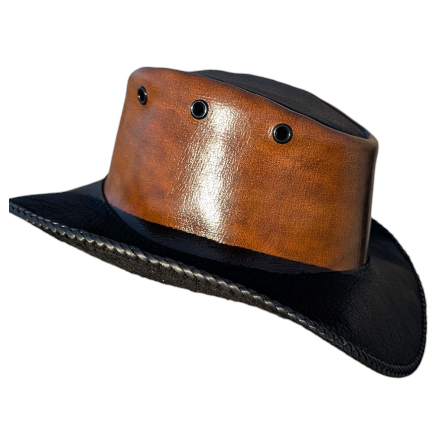 Black Leather Stealie Hat